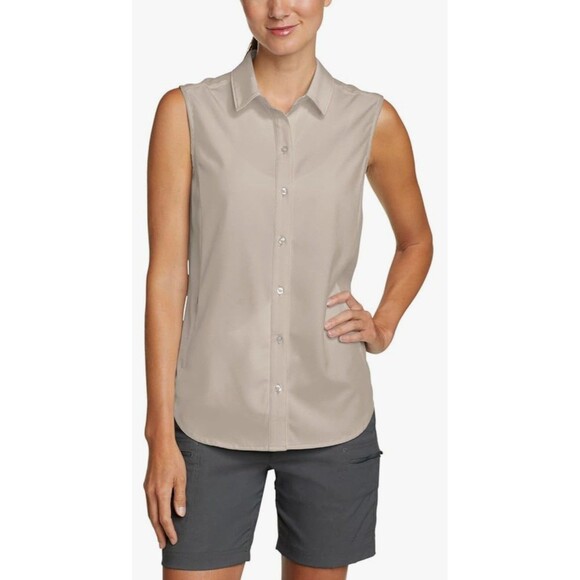 Eddie Bauer Women's Breathable Sleeveless Tech Shirt Gray Size Large NWT - Picture 1 of 10